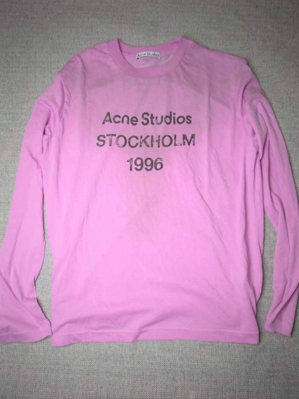 Acne Studios Stockholm 1996 Pink Long Sleeve T-Shirt